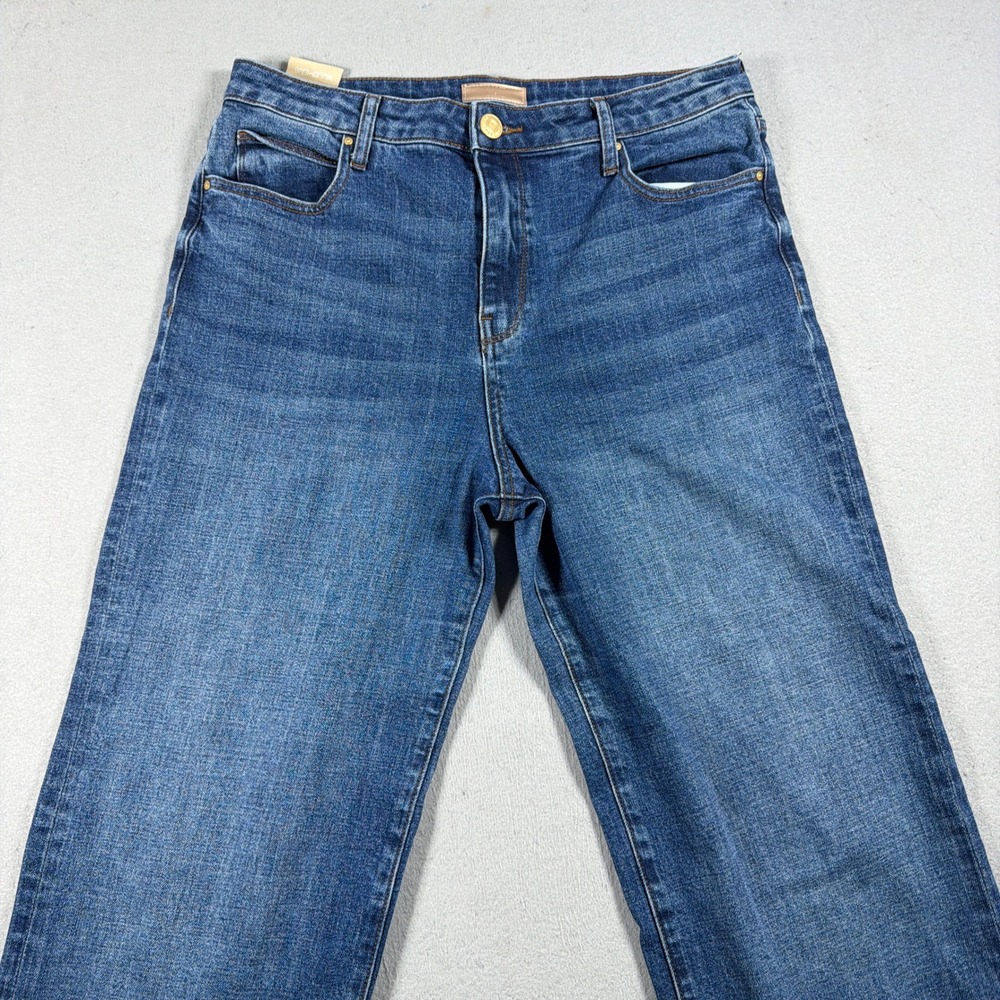 Kut From The Kloth Sienna Wide Leg Women Size 10 High Rise Cuffed Jeans Casual - Picture 2 of 10